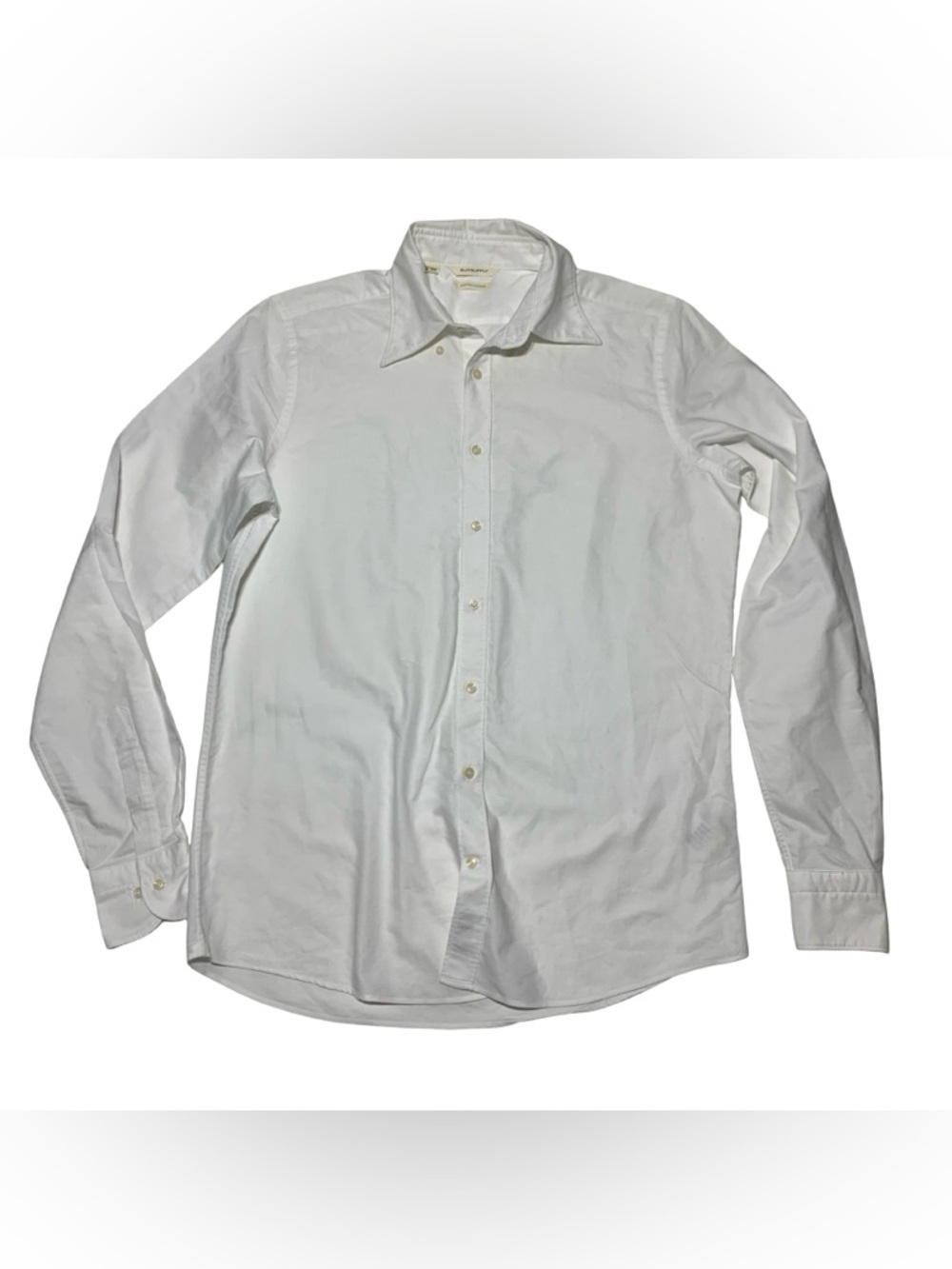 Suit supply Button Up Pure White Shirt Slim Fit Size 39-40 /15.5 Egypt Cotton